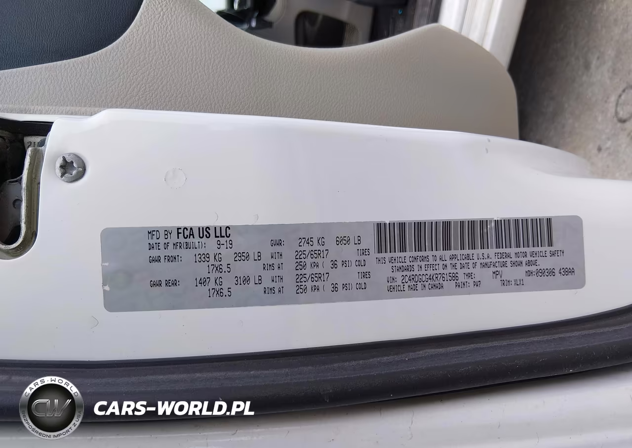 2019 Dodge Grand Caravan Sxt VIN:2C4RDGCG4KR761586 - 9