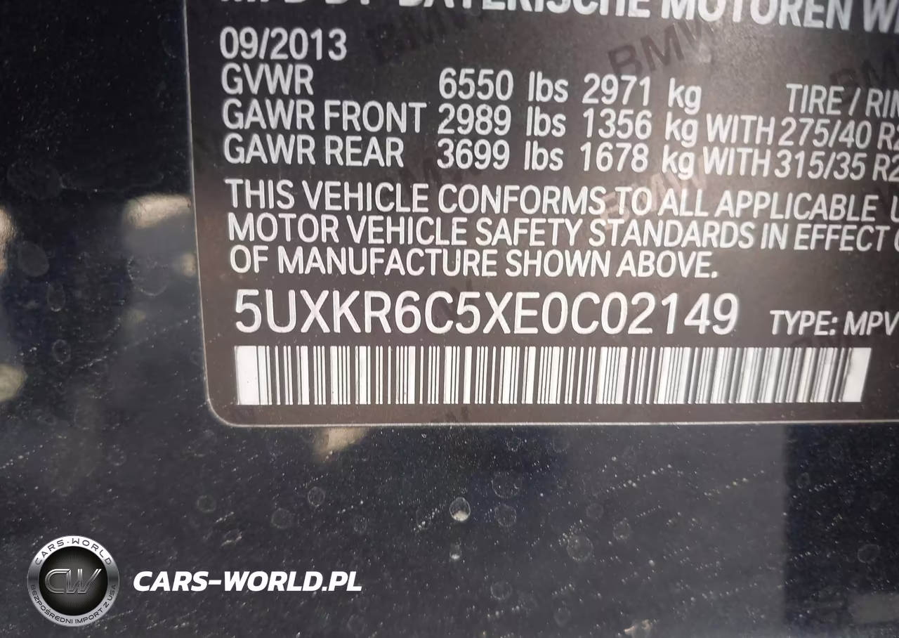 2014 BMW X5 xDrive50I VIN:5UXKR6C5XE0C02149 - 9