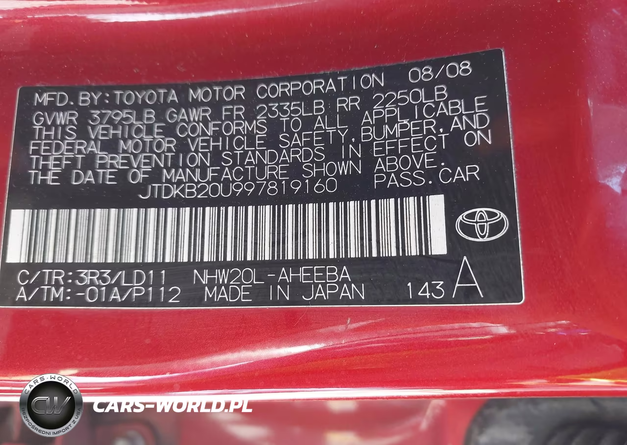 2009 Toyota Prius VIN:JTDKB20U997819160 - 9