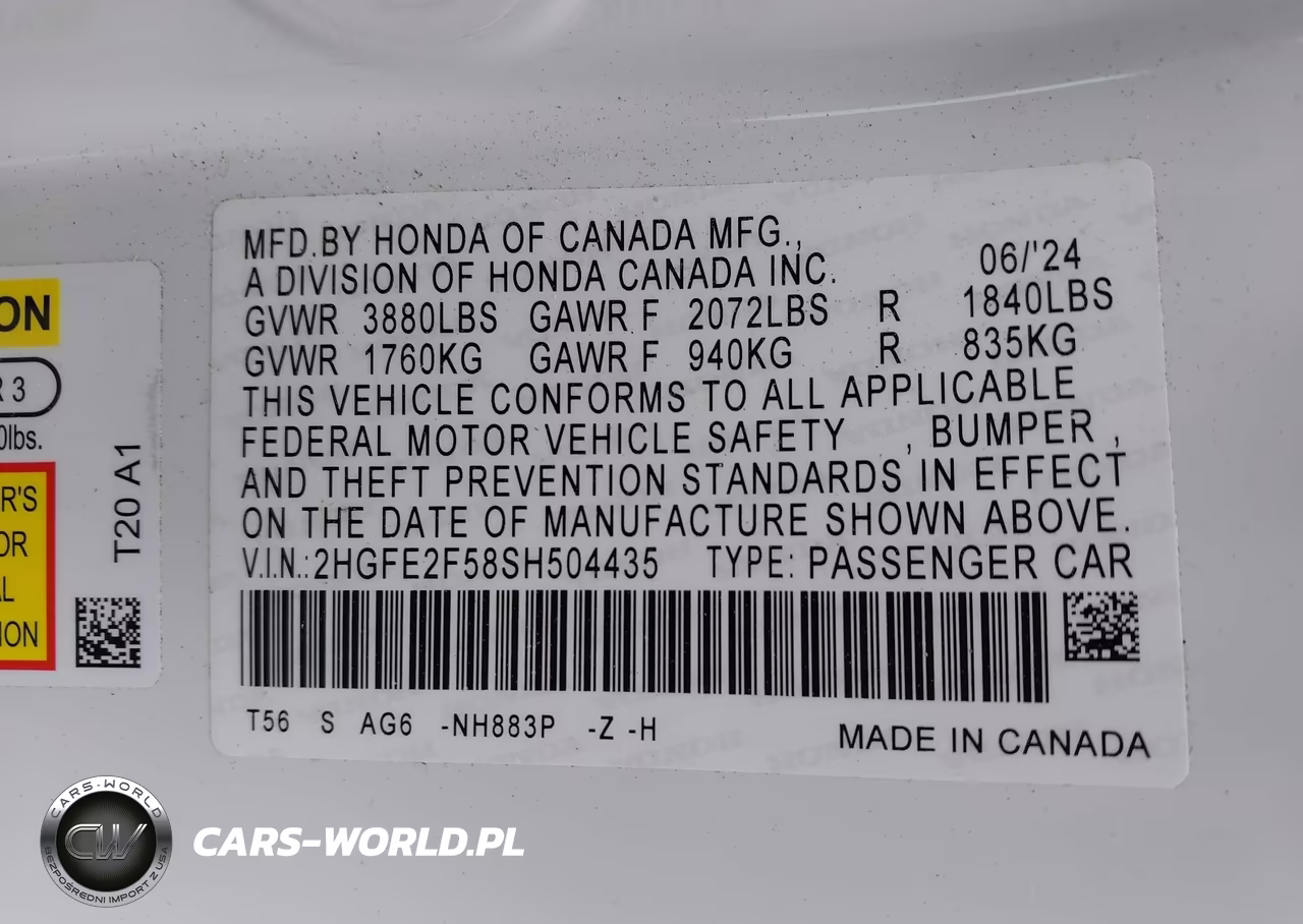 2025 Honda Civic Sport VIN:2HGFE2F58SH504435 - 9