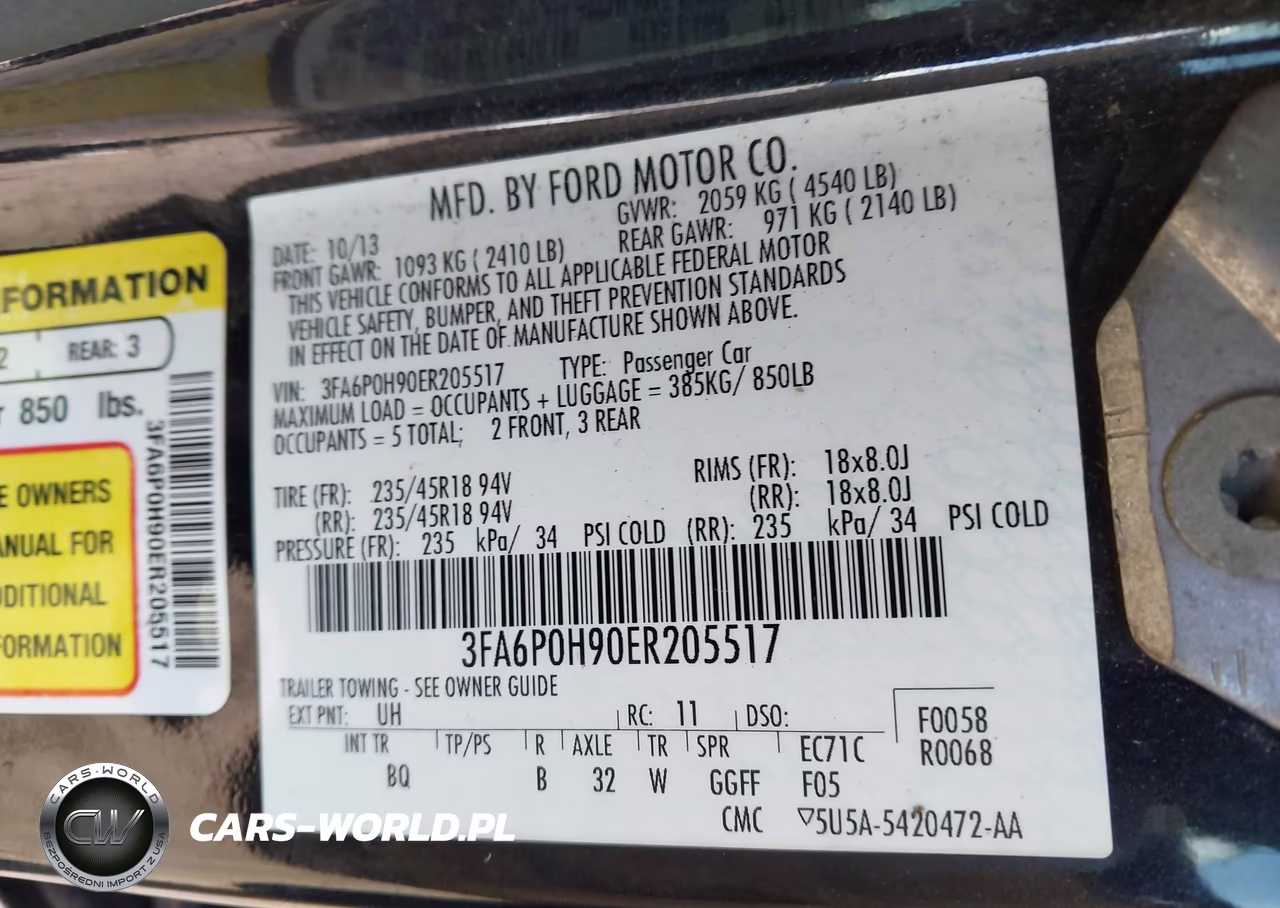 2014 Ford Fusion Se VIN:3FA6P0H90ER205517 - 9