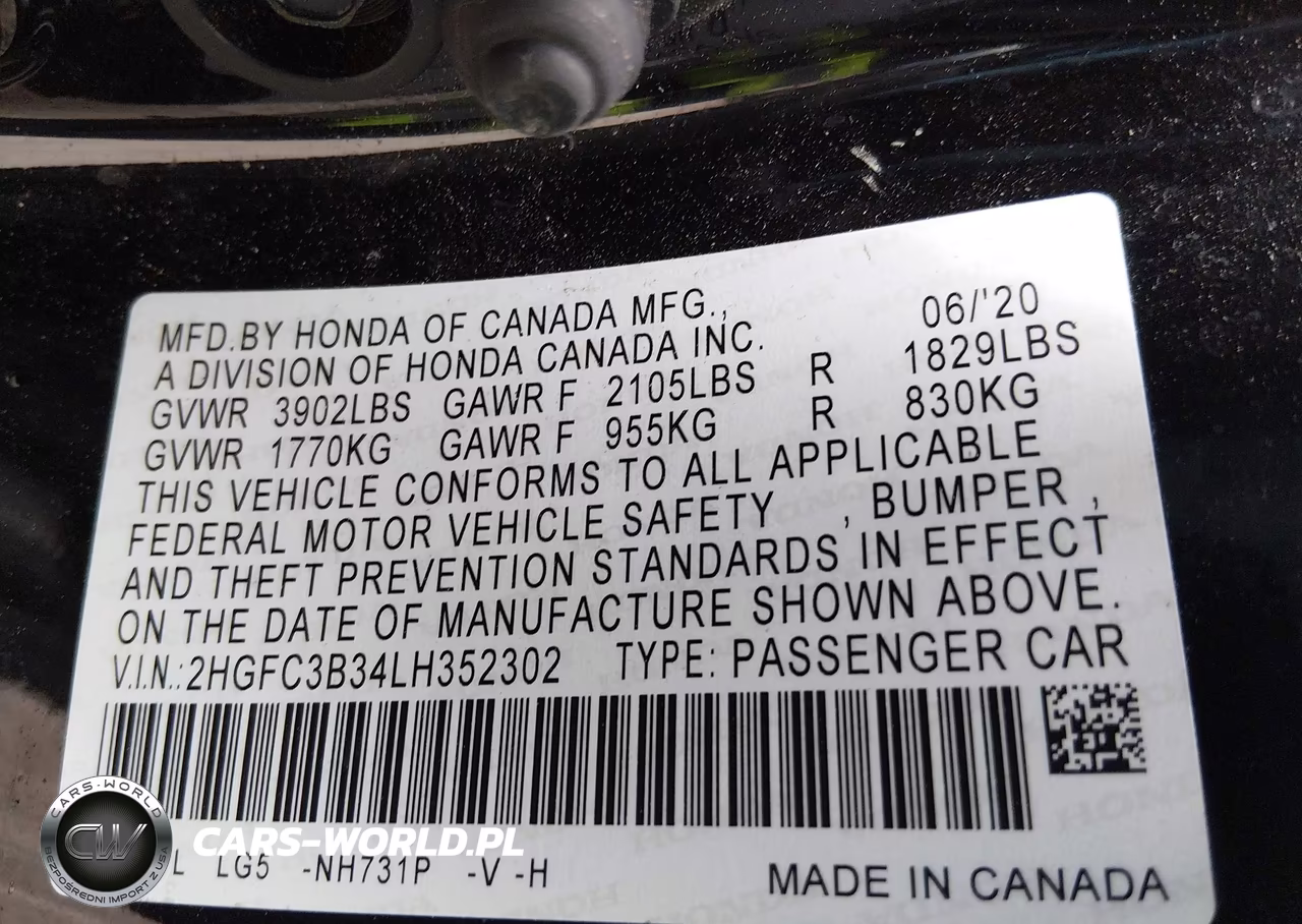 2020 Honda Civic Ex VIN:2HGFC3B34LH352302 - 9