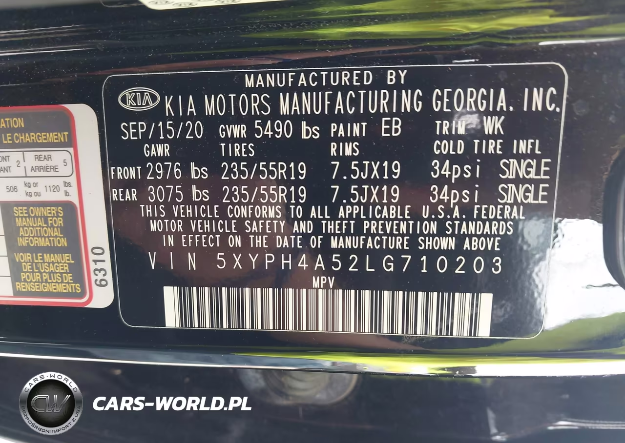 2020 Kia Sorento 3.3L Ex VIN:5XYPH4A52LG710203 - 9