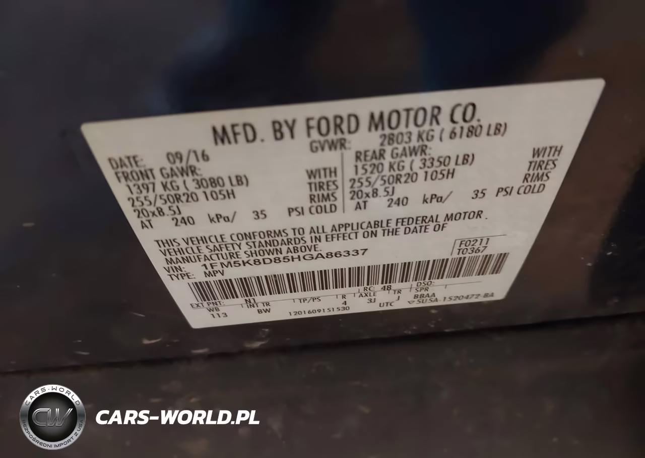 2017 Ford Explorer Xlt VIN:1FM5K8D85HGA86337 - 9