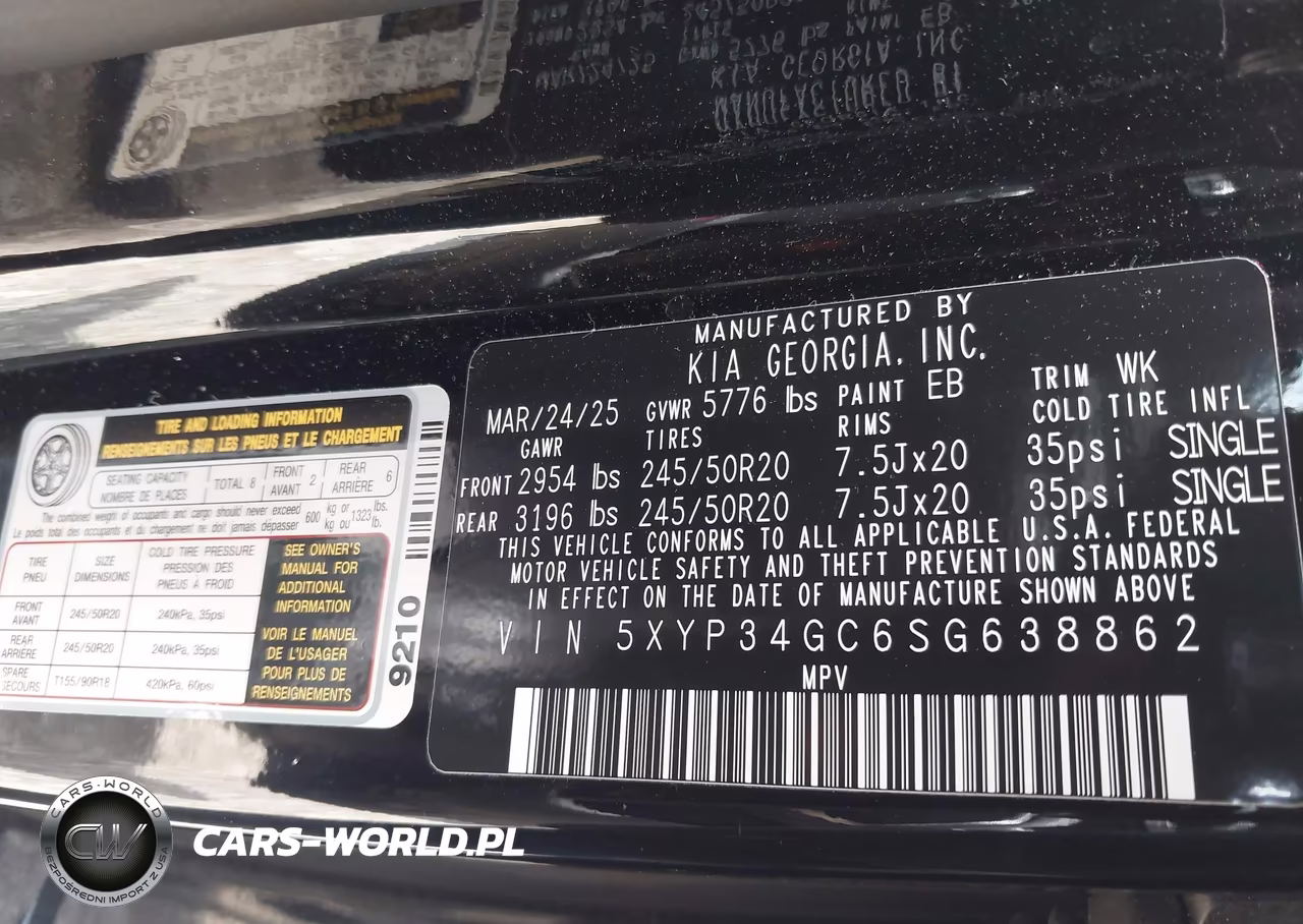 2025 Kia Telluride Ex VIN:5XYP34GC6SG638862 - 9