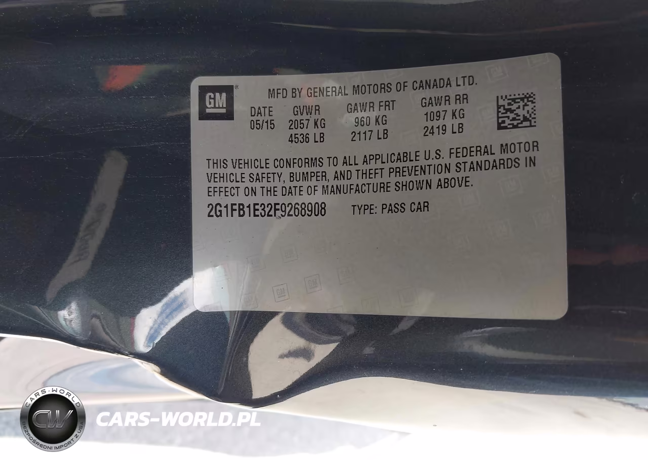 2015 Chevrolet Camaro 2Ls VIN:2G1FB1E32F9268908 - 9