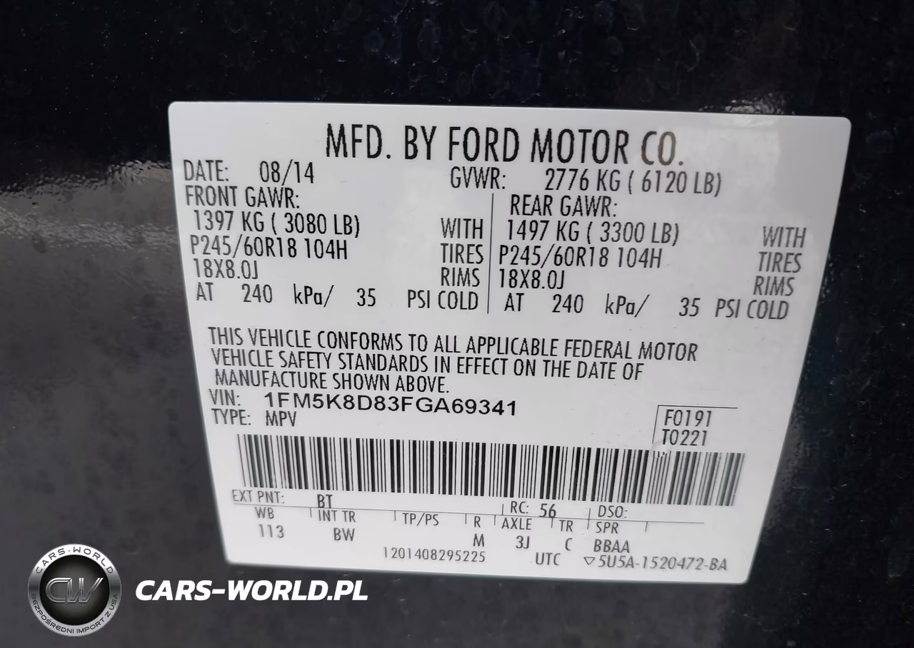 2015 Ford Explorer Xlt VIN:1FM5K8D83FGA69341 - 9