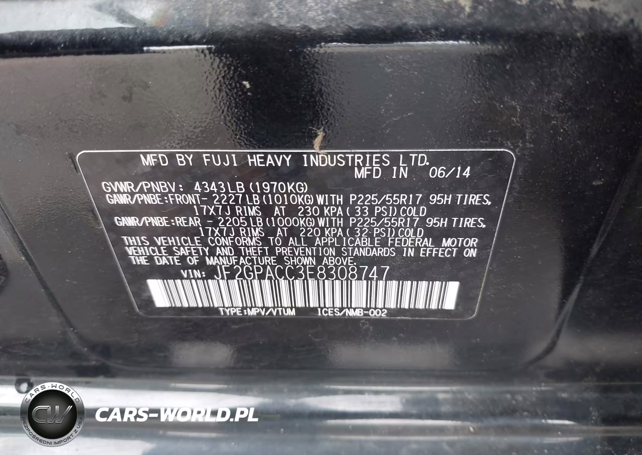 2014 Subaru Xv Crosstrek 2.0I Premium VIN:JF2GPACC3E8308747 - 9