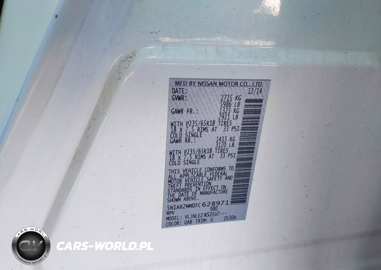2015 Nissan Pathfinder Sv VIN:5N1AR2MM0FC628971 - 9