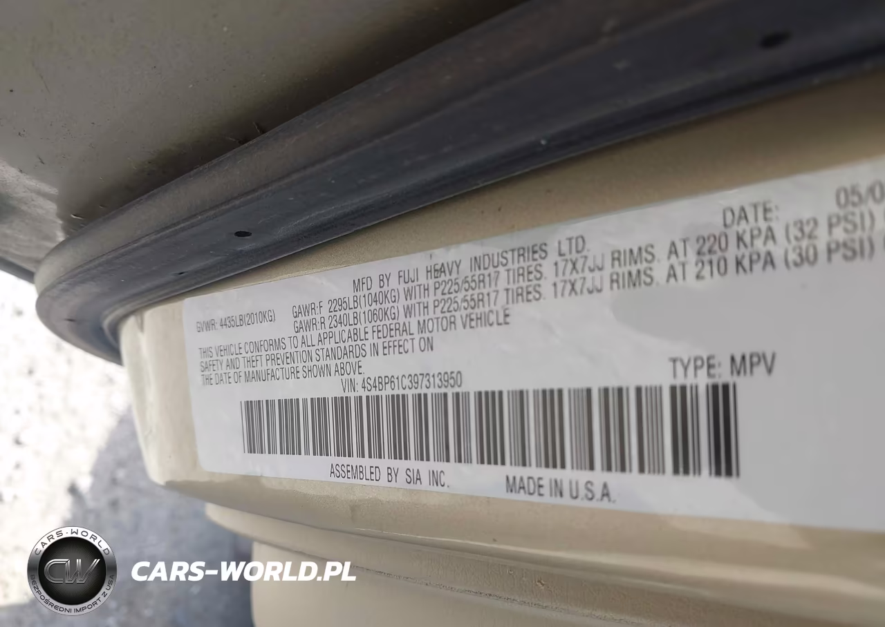 2009 Subaru Outback 2.5I VIN:4S4BP61C397313950 - 9