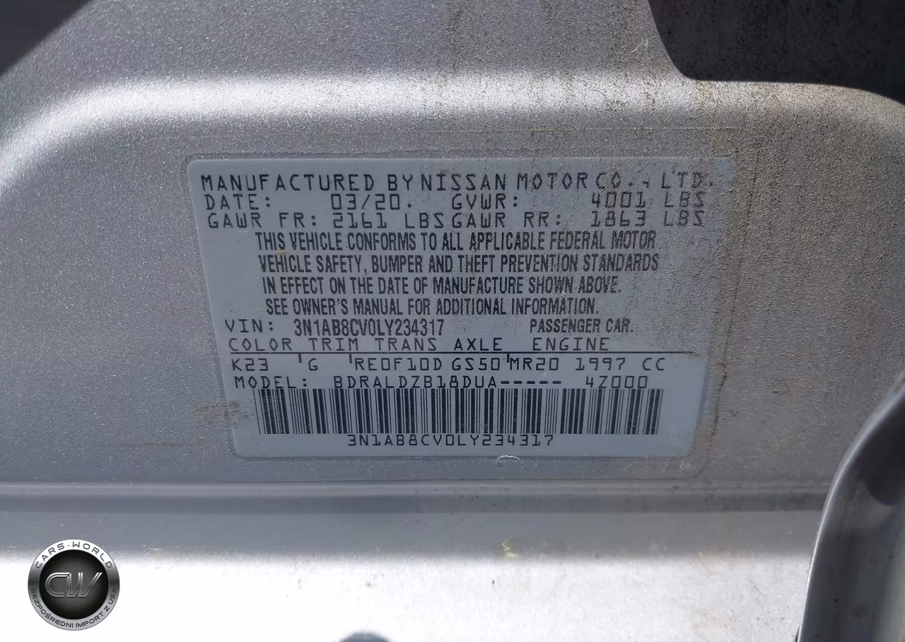 2020 Nissan Sentra Sv Xtronic Cvt VIN:3N1AB8CV0LY234317 - 9