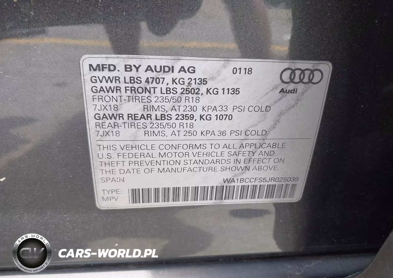 2018 Audi Q3 2.0T Premium-2.0T Sport Premium VIN:WA1BCCFS5JR025039 - 9