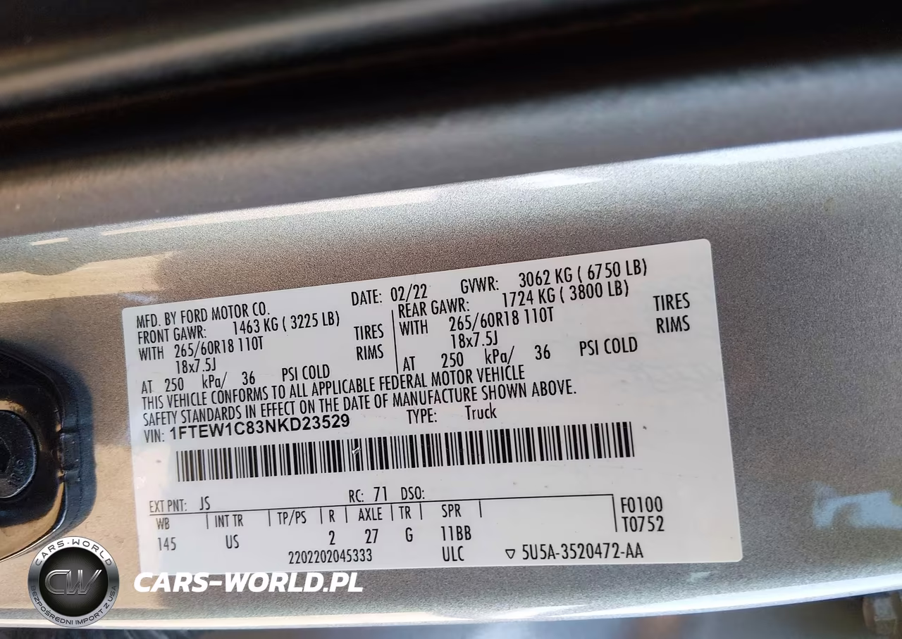 2022 Ford F-150 Xlt VIN:1FTEW1C83NKD23529 - 9