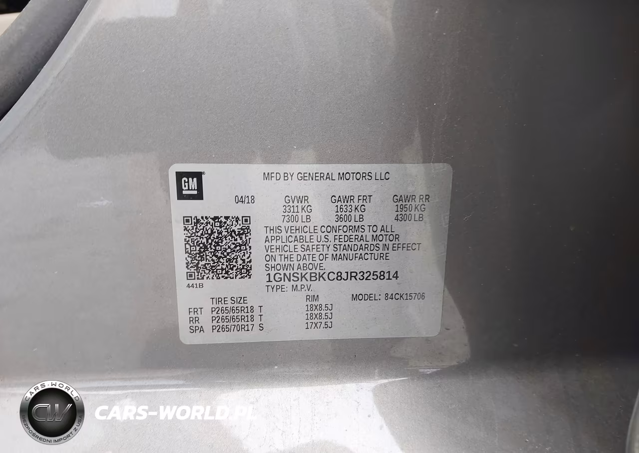 2018 Chevrolet Tahoe Lt VIN:1GNSKBKC8JR325814 - 9