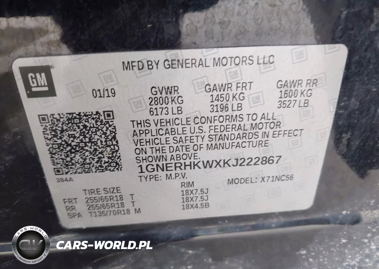 2019 Chevrolet Traverse 3Lt VIN:1GNERHKWXKJ222867 - 9