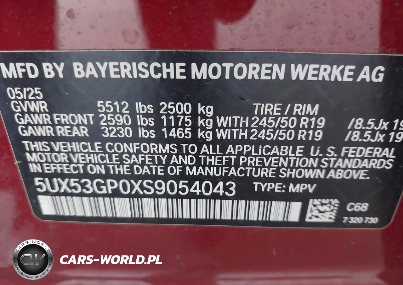 2025 BMW X3 30 xDrive VIN:5UX53GP0XS9054043 - 9