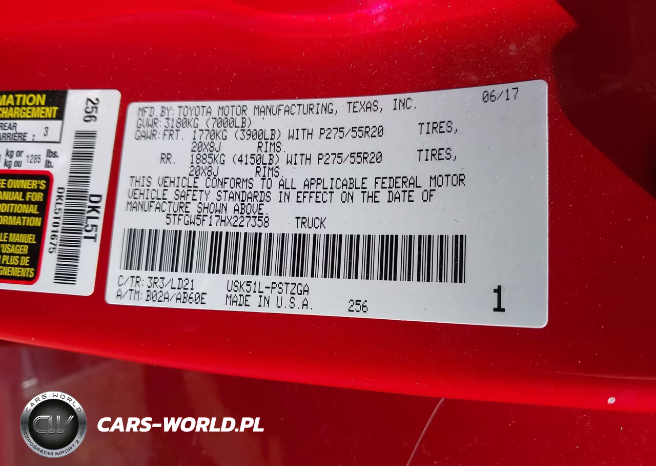 2017 Toyota Tundra 1794 5.7L V8 VIN:5TFGW5F17HX227358 - 9