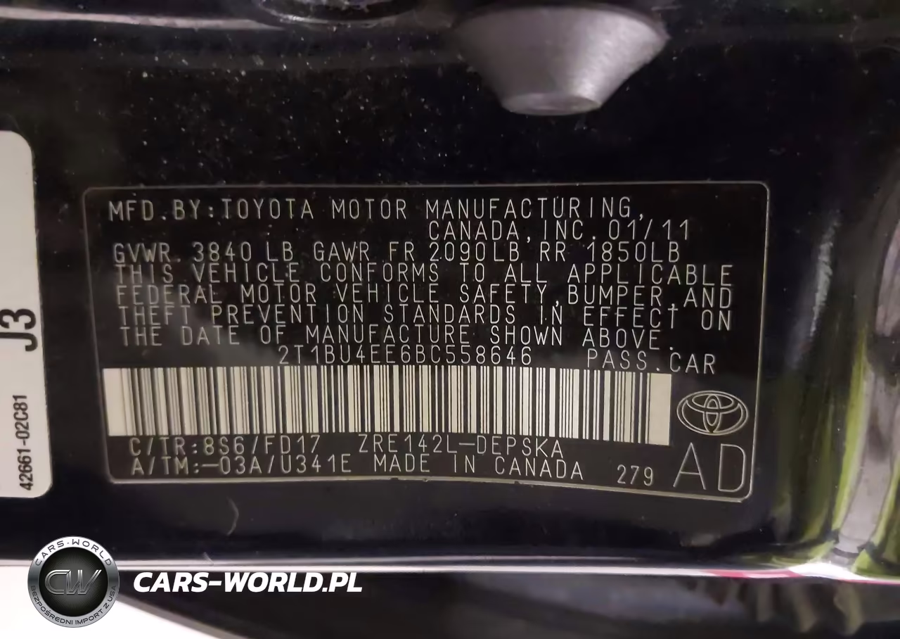 2011 Toyota Corolla S VIN:2T1BU4EE6BC558646 - 9
