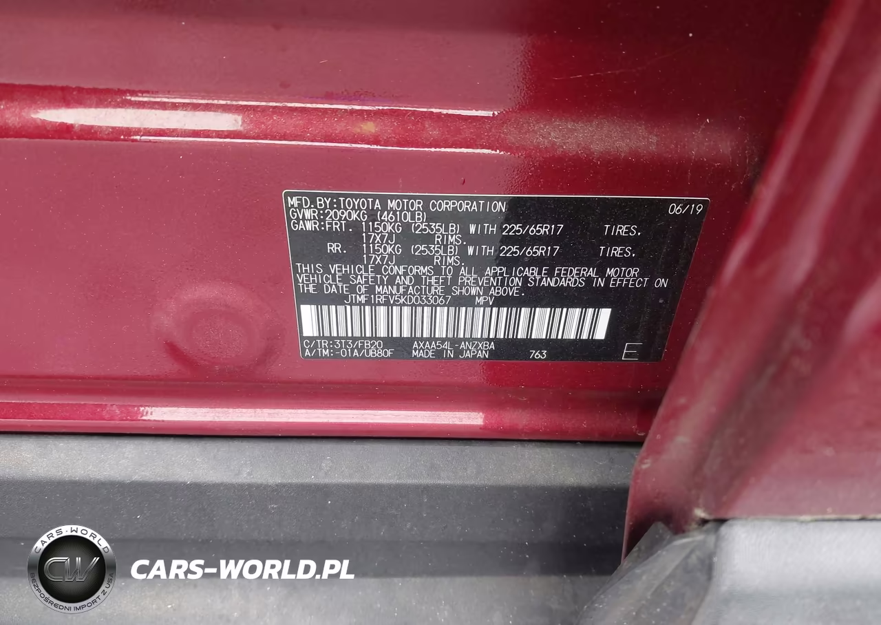 2019 Toyota Rav4 Le VIN:JTMF1RFV5KD033067 - 9