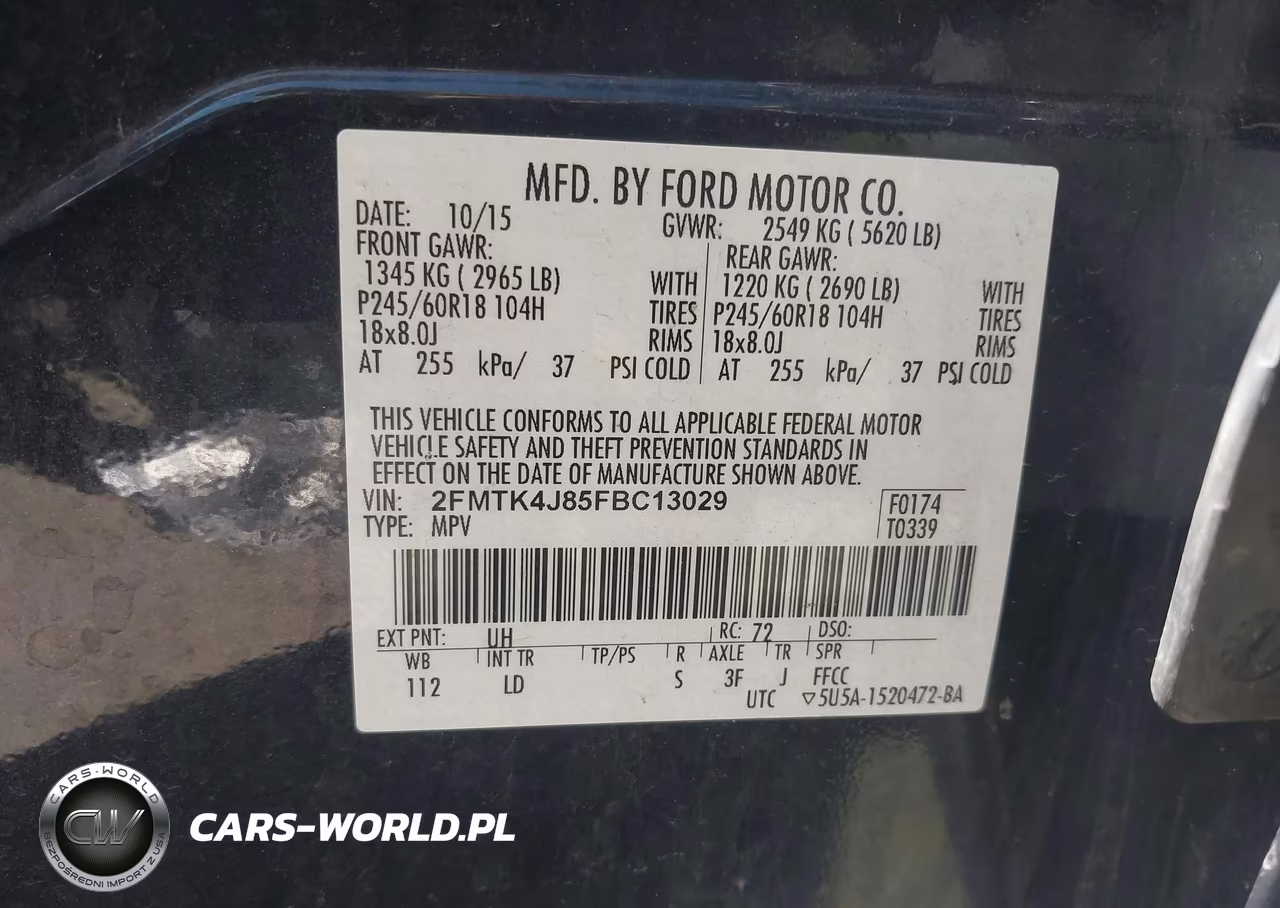 2015 Ford Edge Sel VIN:2FMTK4J85FBC13029 - 9