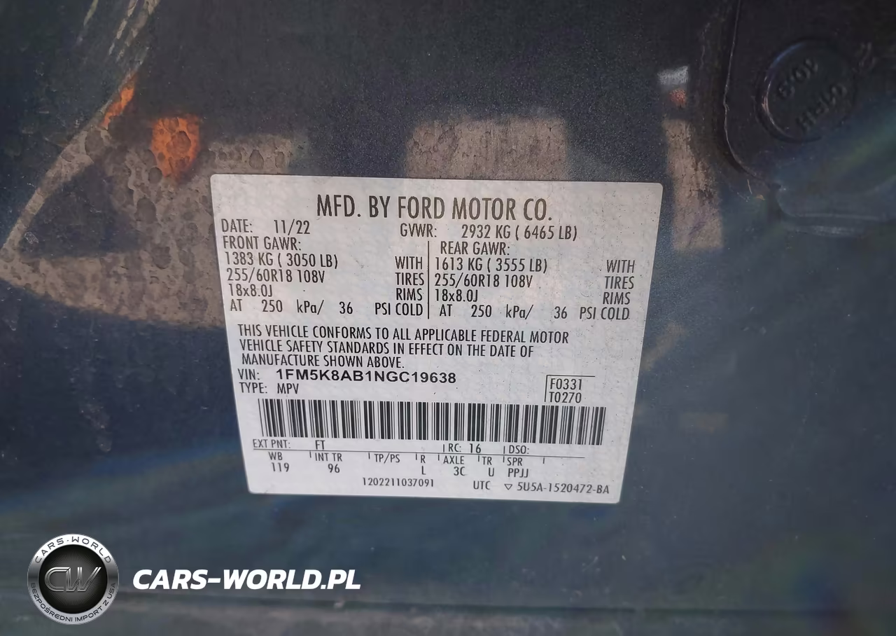 2022 Ford Police Interceptor Utility VIN:1FM5K8AB1NGC19638 - 9
