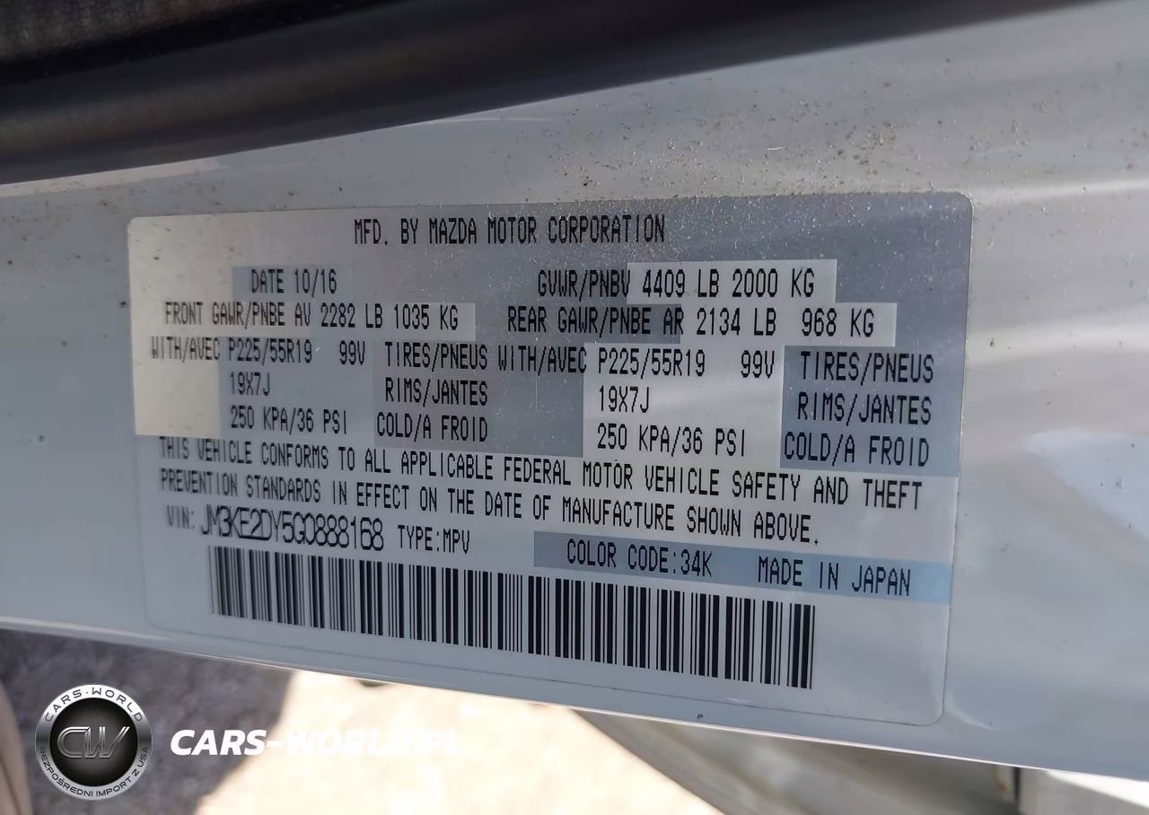 2016 Mazda Cx-5 Grand Touring VIN:JM3KE2DY5G0888168 - 9