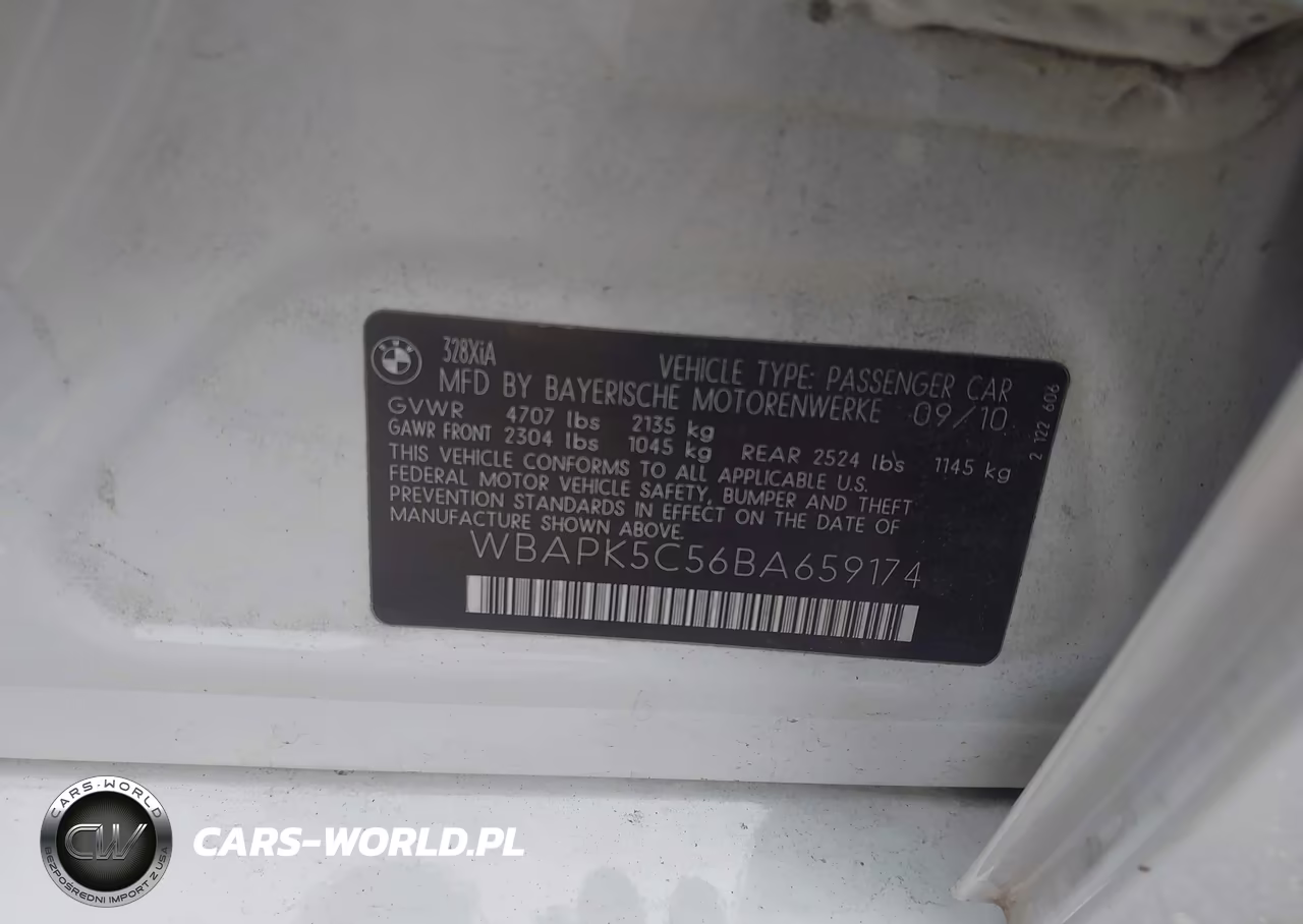 2011 BMW 328I xDrive VIN:WBAPK5C56BA659174 - 9