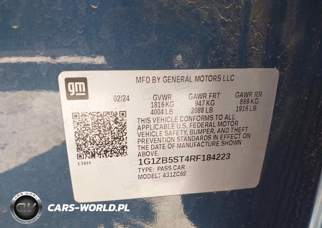 2024 Chevrolet Malibu Fwd Ls VIN:1G1ZB5ST4RF184223 - 9