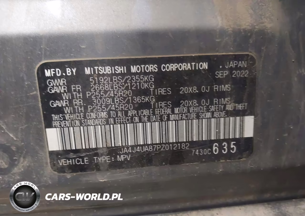 2023 Mitsubishi Outlander Ralliart S-Awc-Se 2.5 S-Awc-Se Black Edition S-Awc-Se Special Editiont S-Awc VIN:JA4J4UA87PZ012182 - 9