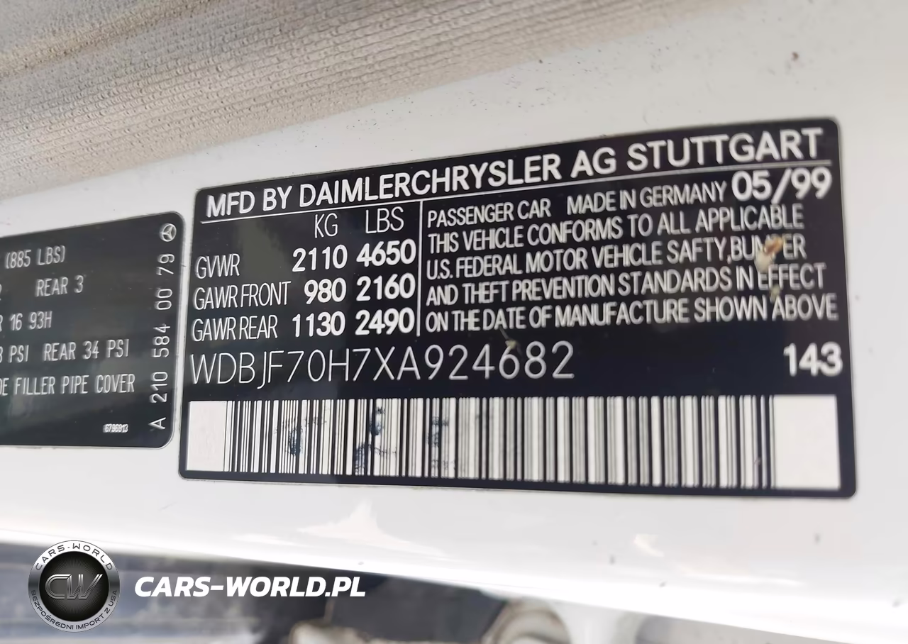 1999 Mercedes-Benz E 430 VIN:WDBJF70H7XA924682 - 9
