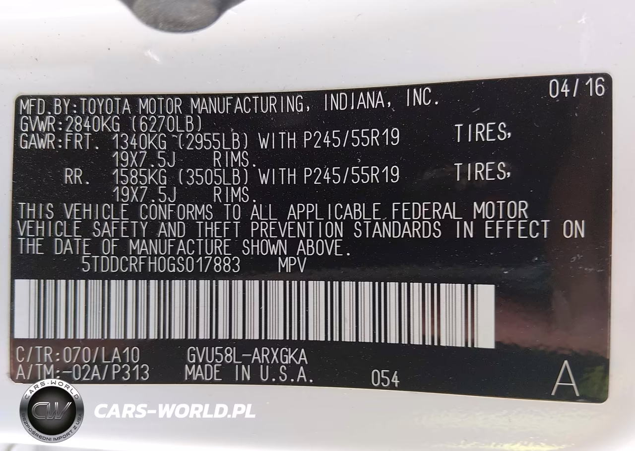 2016 Toyota Highlander Hybrid Limited Platinum V6 VIN:5TDDCRFH0GS017883 - 9