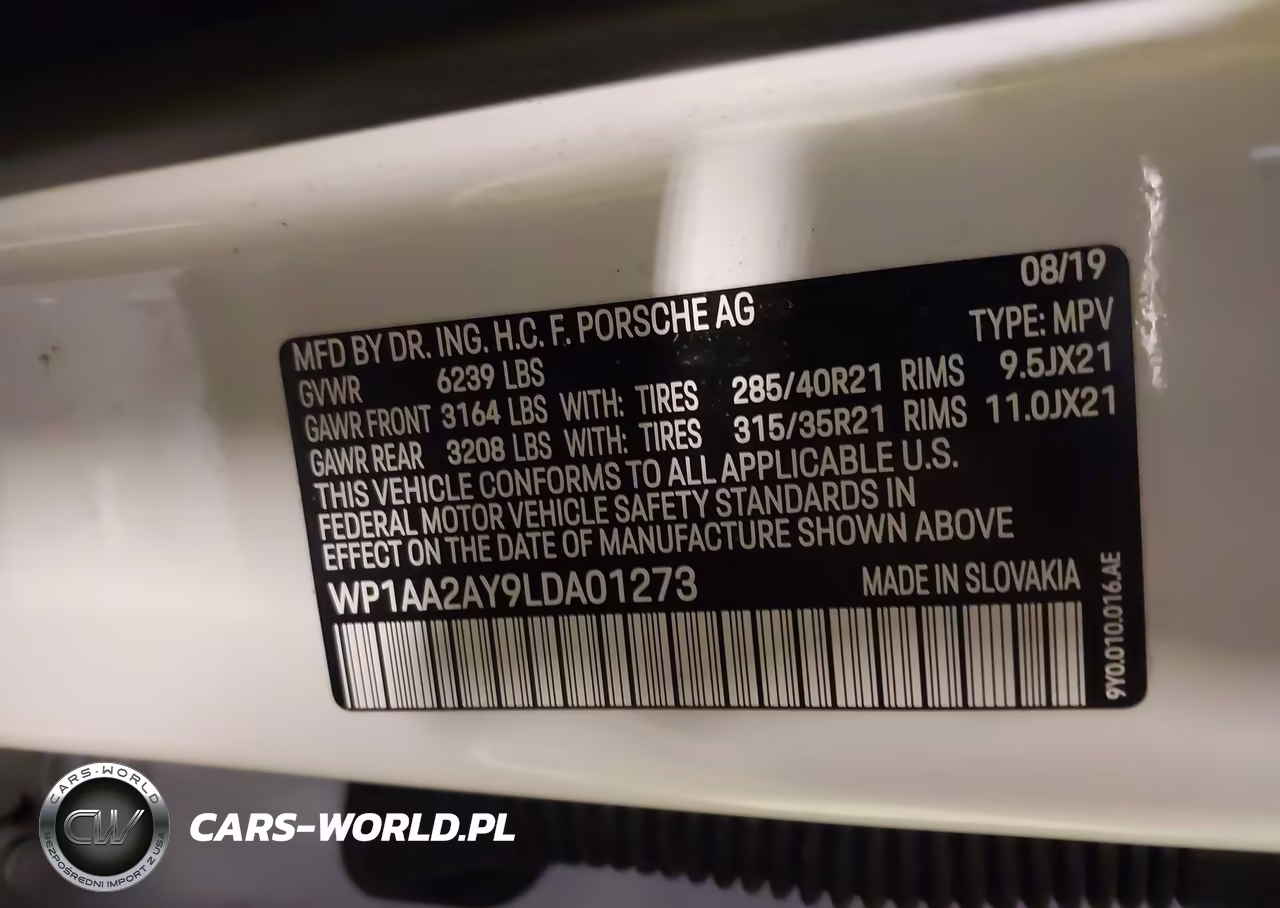 2020 Porsche Cayenne VIN:WP1AA2AY9LDA01273 - 9