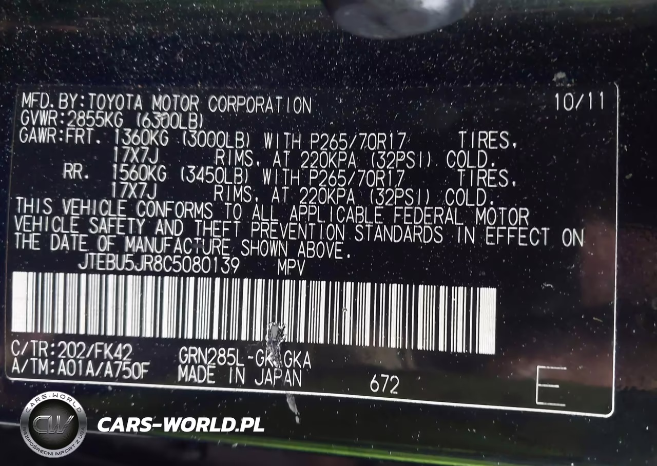 2012 Toyota 4Runner Sr5 VIN:JTEBU5JR8C5080139 - 9