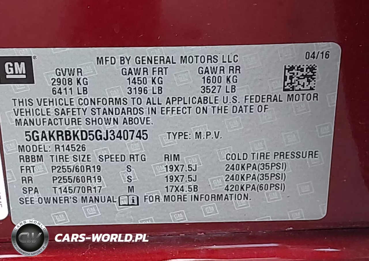 2016 Buick Enclave Leather VIN:5GAKRBKD5GJ340745 - 9