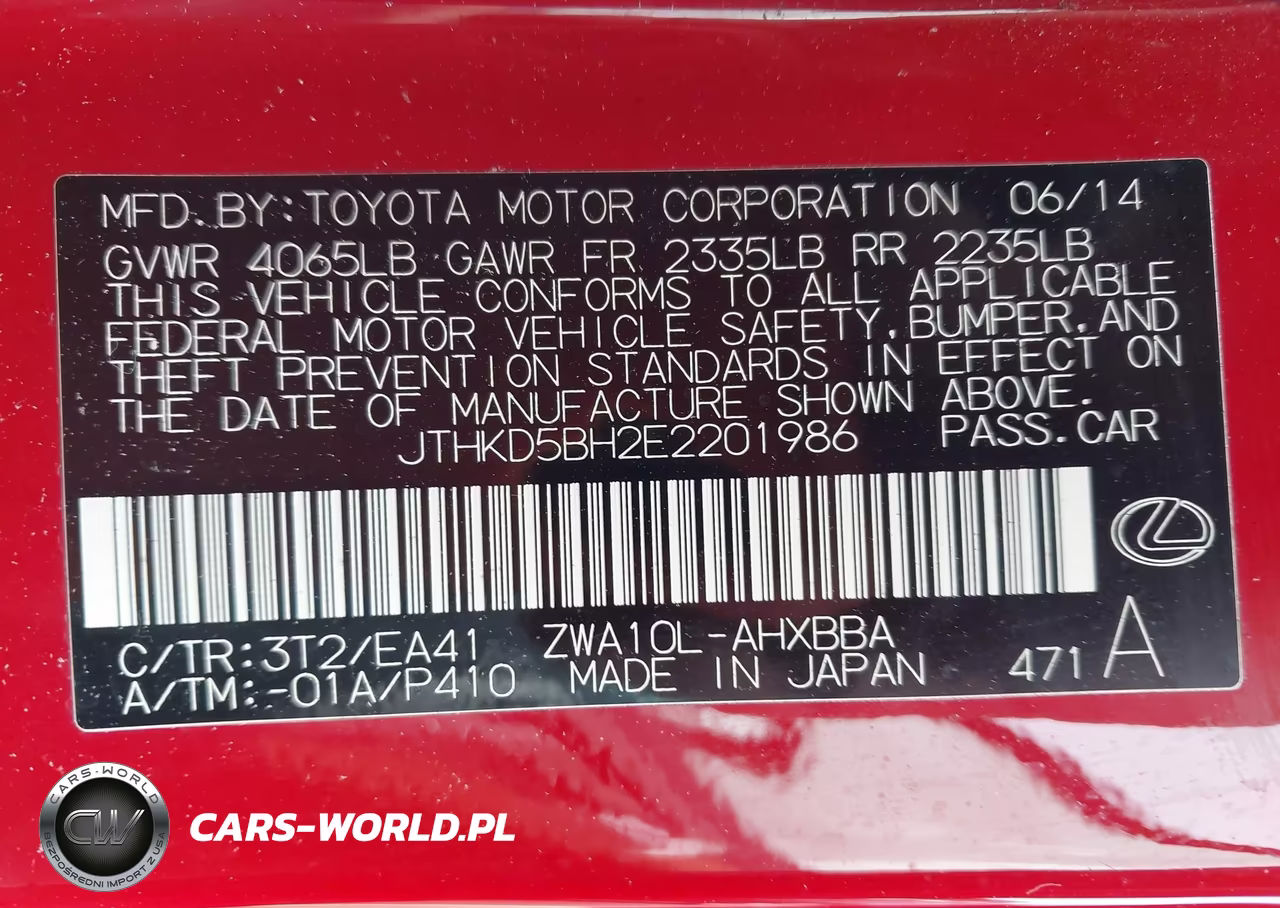 2014 Lexus Ct 200H VIN:JTHKD5BH2E2201986 - 9