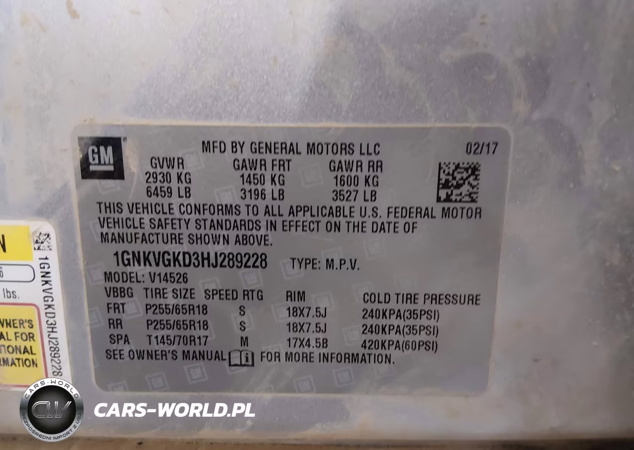2017 Chevrolet Traverse 1Lt VIN:1GNKVGKD3HJ289228 - 9