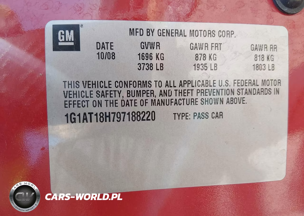 2009 Chevrolet Cobalt Lt VIN:1G1AT18H797188220 - 9