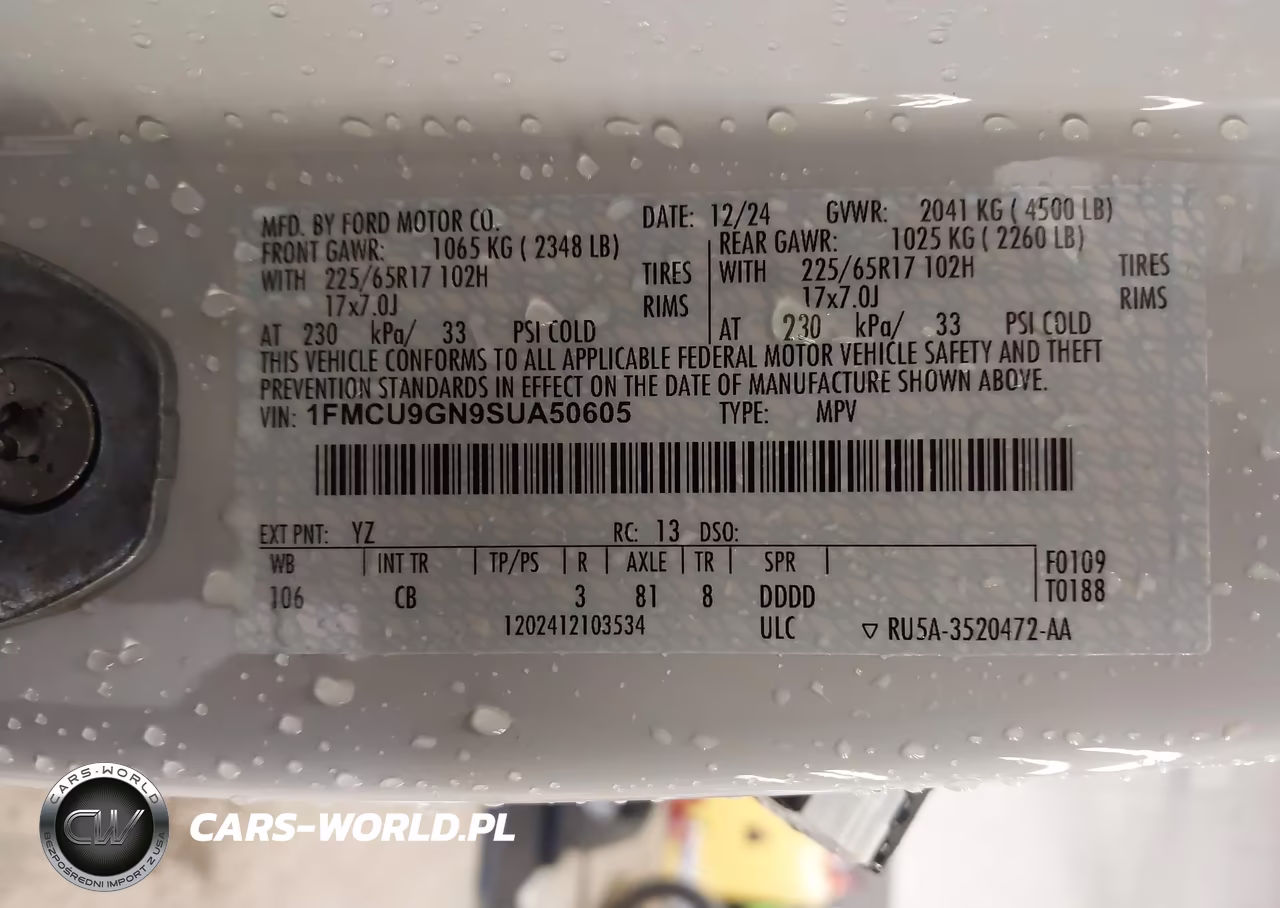 2025 Ford Escape Active VIN:1FMCU9GN9SUA50605 - 9