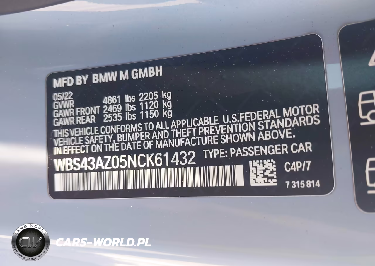 2022 BMW M4 Competition xDrive VIN:WBS43AZ05NCK61432 - 9