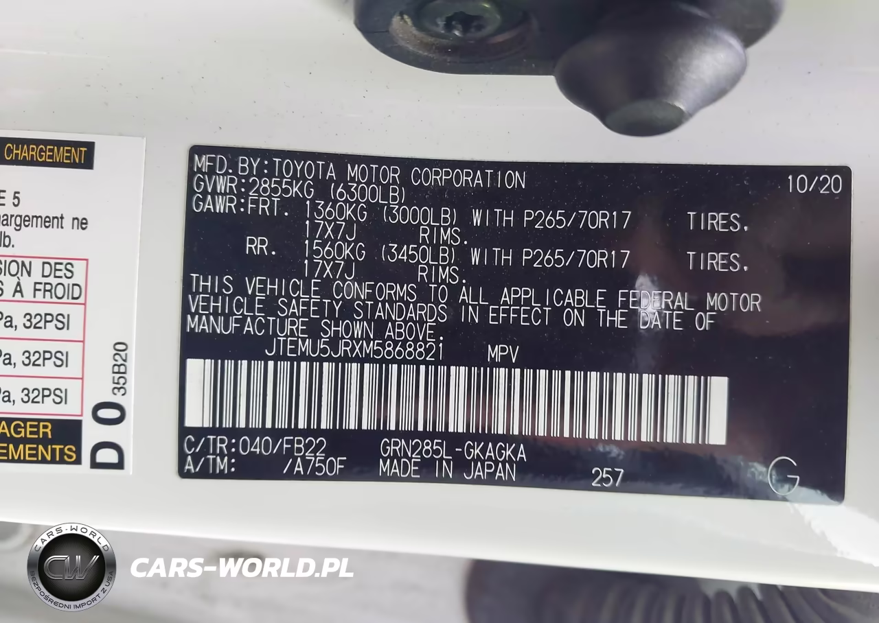 2021 Toyota 4Runner Sr5 VIN:JTEMU5JRXM5868821 - 9