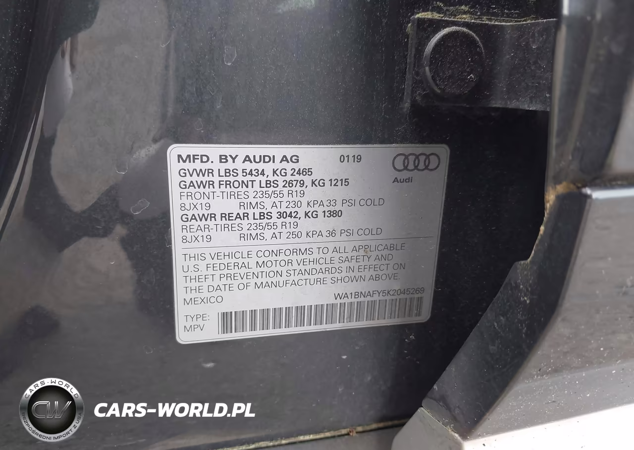 2019 Audi Q5 45 Premium VIN:WA1BNAFY5K2045269 - 9