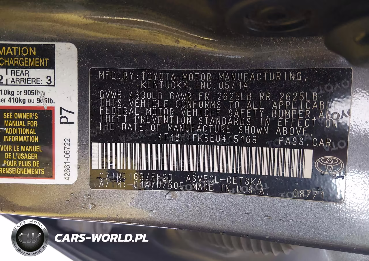2014 Toyota Camry Se VIN:4T1BF1FK5EU415168 - 9