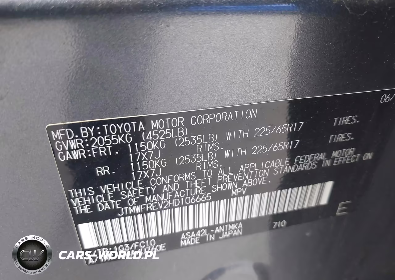 2017 Toyota Rav4 Xle VIN:JTMWFREV2HD106665 - 9