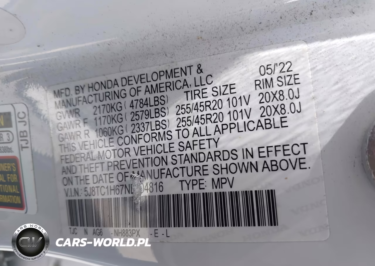 2022 Acura Rdx A-Spec Package VIN:5J8TC1H67NL004816 - 9