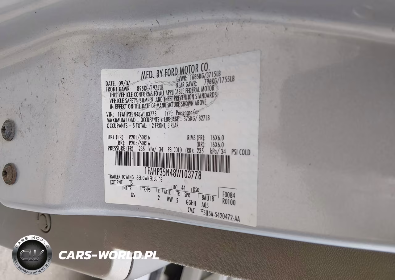 2008 Ford Focus Se-Ses VIN:1FAHP35N48W103778 - 9