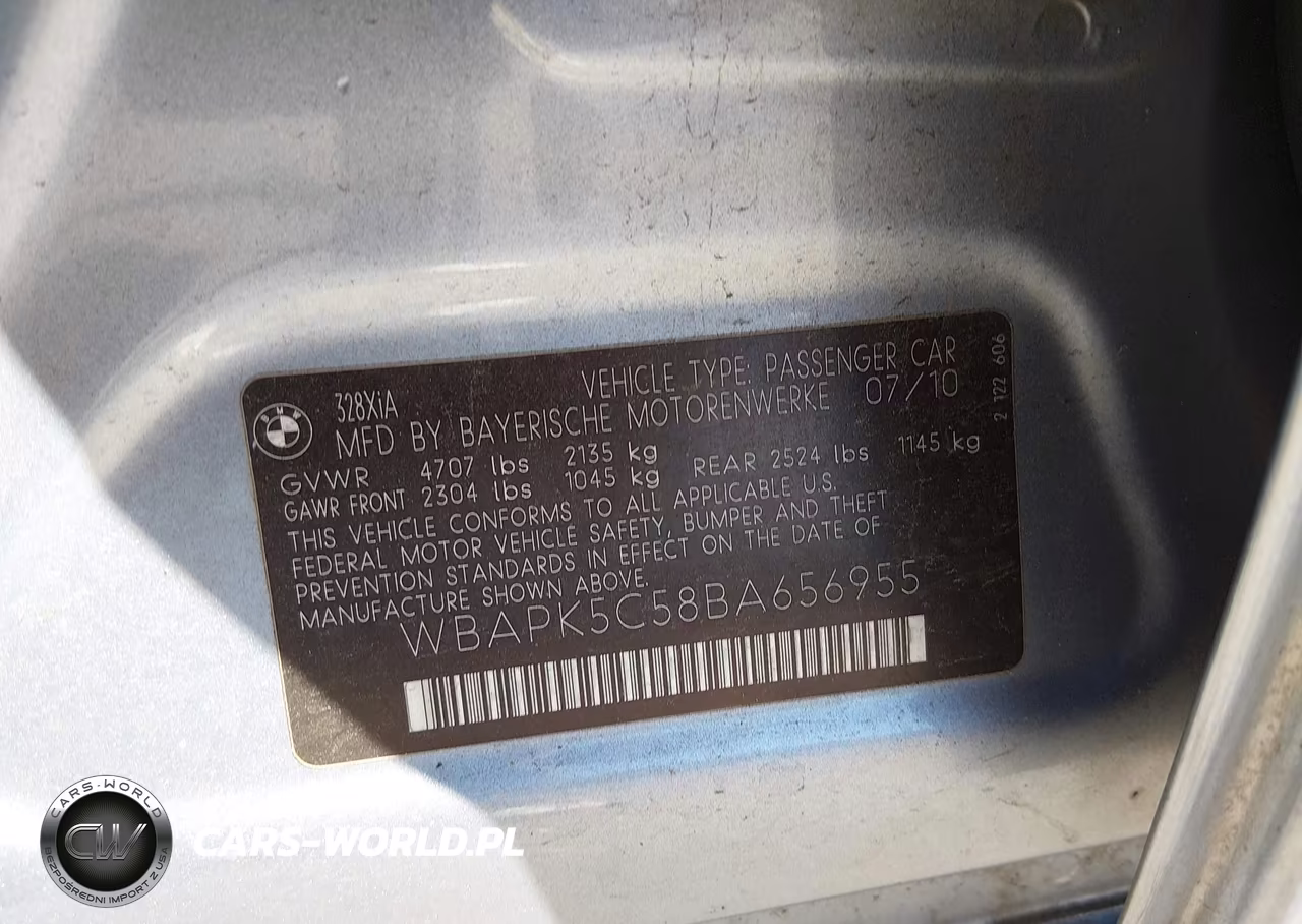 2011 BMW 328I xDrive VIN:WBAPK5C58BA656955 - 9