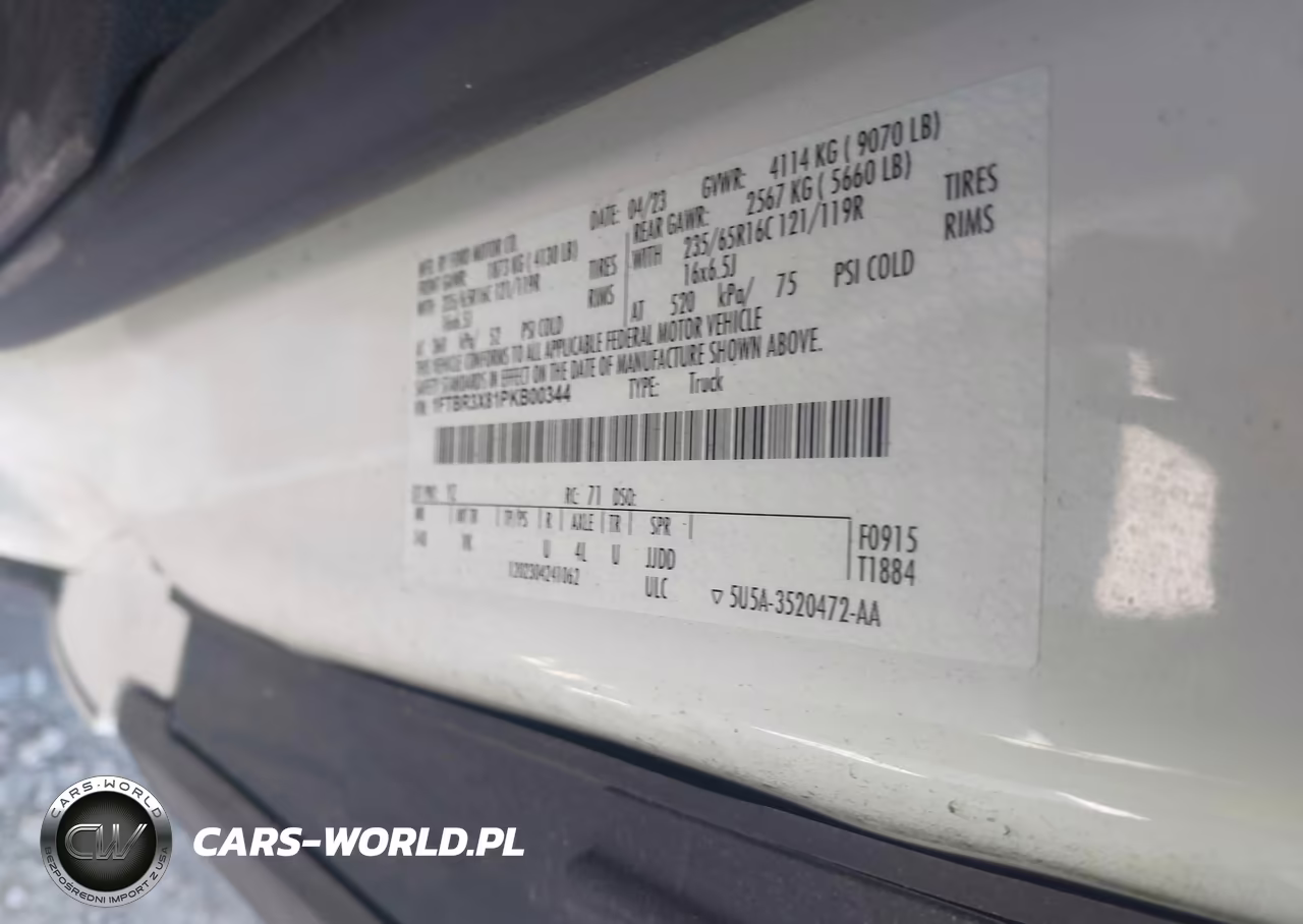 2023 Ford Transit-250 Cargo Van VIN:1FTBR3X81PKB00344 - 9