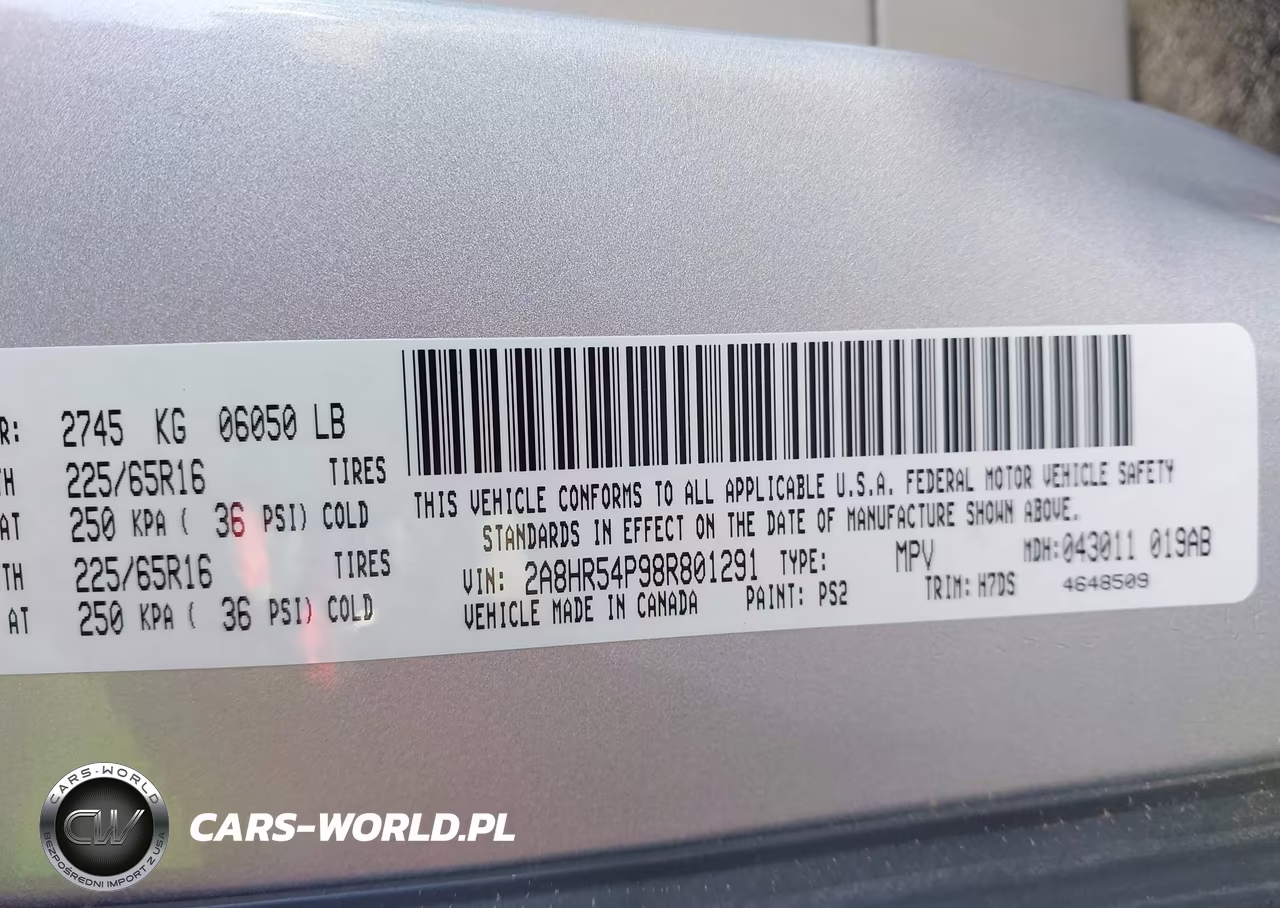 2008 Chrysler Town & Country Touring VIN:2A8HR54P98R801291 - 9