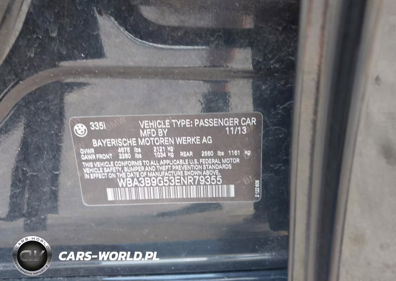2014 BMW 335I xDrive VIN:WBA3B9G53ENR79355 - 9