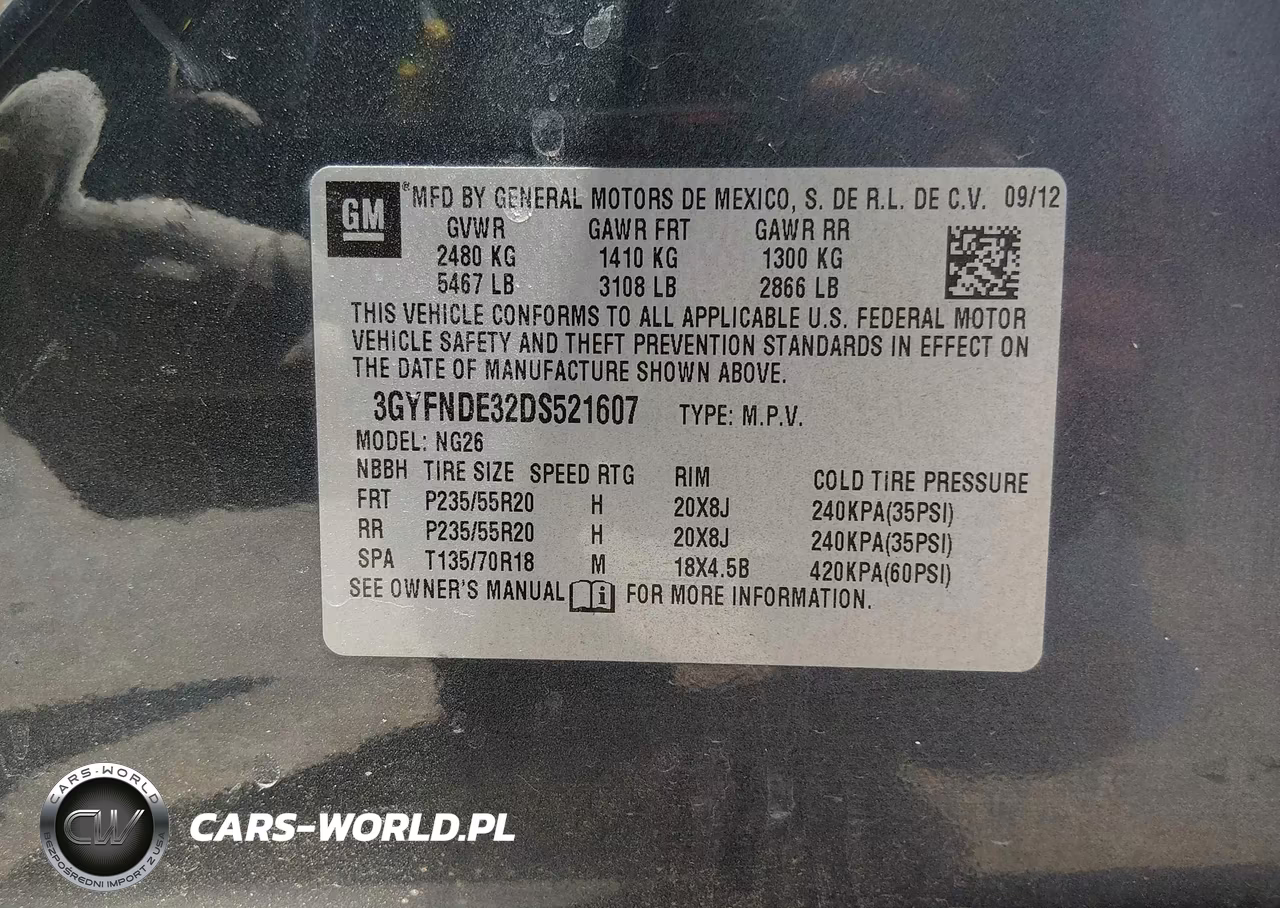 2013 Cadillac Srx Performance Collection VIN:3GYFNDE32DS521607 - 9